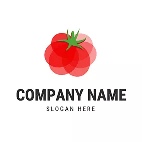 Fresh Logo Overlapping Tomato Icon logo design