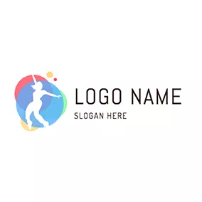 尊巴logo Overlaying Circle Dancer Zumba logo design