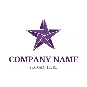 Origami Logo Paper Five Pointed Star logo design