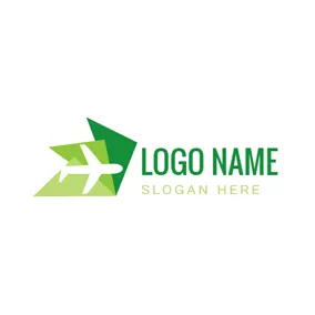 Plane Logo Paper Folding and Airplane logo design
