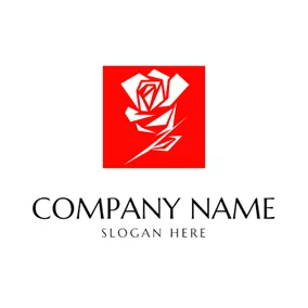 Logotipo De Floración Paper Folding and Rose logo design