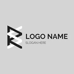 Sr Logo Paper Folding Interlace Letter S R logo design