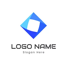 Figure Logo Paper Folding Triangle Square logo design