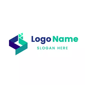 Developer Logo Paper Folding Tridimensional Developer logo design