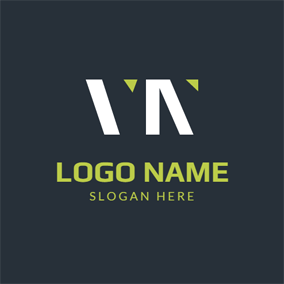 Partly Hidden V and N Monogram logo design