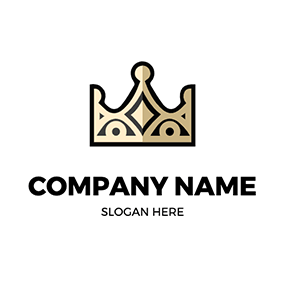 烏鴉logo Pattern Unique Crown Royal logo design