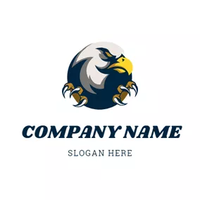 Beak Logo Paw Print and Eagle logo design