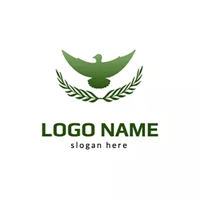 Logótipo Pomba Peace Dove and Olive Branch logo design