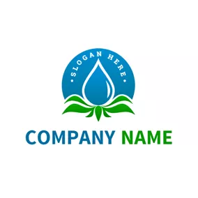 桃子 Logo Peach Shape and Water logo design