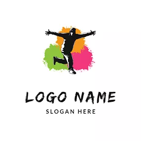 ブタ　ロゴ Pigment Blot Man Streetwear logo design