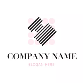 Pink Logo Pink Circle Stripe and Perfume logo design