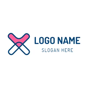 Help Logo Pink Heart and White Capsule logo design