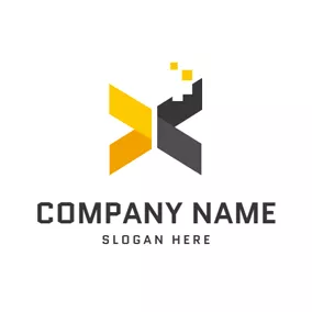 Logotipo De Internet Pixel and Numerical Code logo design