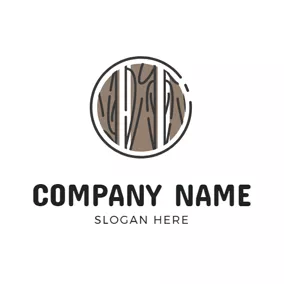 木材 Logo Plank and Wood Icon logo design