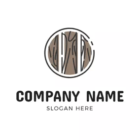 Nature Logo Plank and Wood Icon logo design