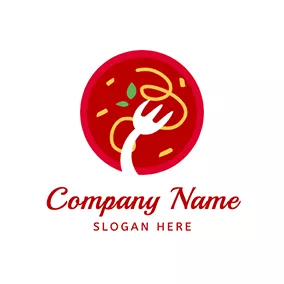 Pasta Logo Plate Fork Delicious Pasta logo design