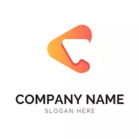 Business Logo Play Button 3D Advertising logo design