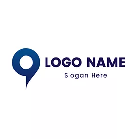 住所のロゴ Point Abstract Comma logo design