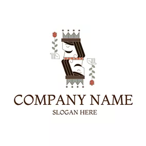 Design Logo Poker Queen Flower Culture logo design