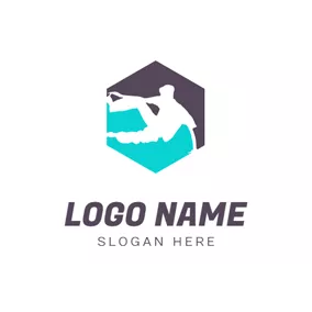 ポリゴンロゴ Polygon and Parkour Sportsman logo design