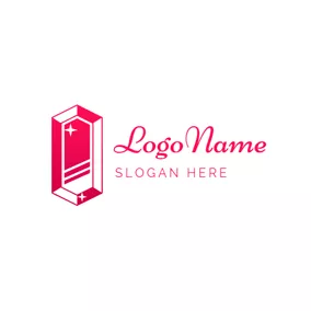 Logótipo De Cristal Polygon and Shiny Ruby logo design