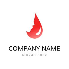 献血logo Profile Blood Drop logo design