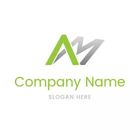 Am Logo Projection Simple Letter M A logo design