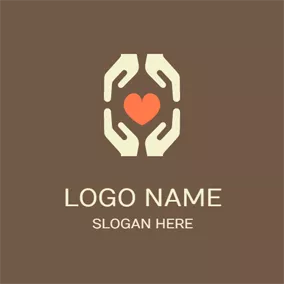 Collaboration Logo Protective Hand and Charity logo design