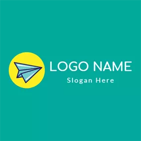 Paper Plane Logo Purple and Green Paper Plane logo design