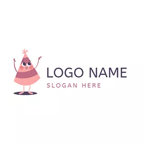 Animation Logo Purple and Pink Cartoon Hat logo design