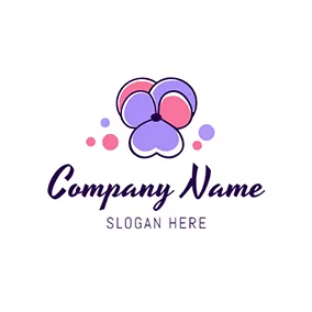 油墨 Logo Purple and Pink Violet Icon logo design