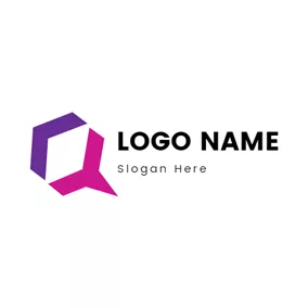 代码logo Purple and Red Code Symbol logo design