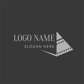 3D Logo Pyramid and Photographic Film logo design