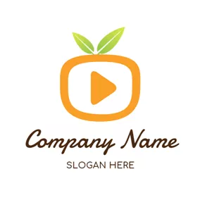 チャンネルのロゴ Quadrate Orange and Unique Tv logo design