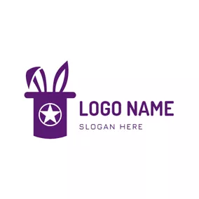 Hear Logo Rabbit Ear and Magic Hat logo design