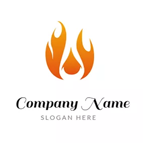 燃えさかるロゴ Raging Fire Logo logo design