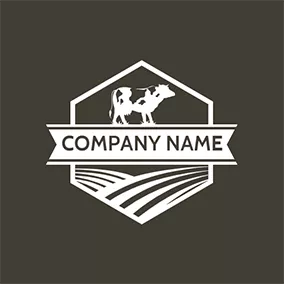Agricultural Logo Ranch and Cow logo design