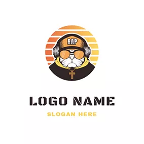 Headset Logo Rapper Cartoon Animal logo design