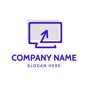Screen Logo Rectangle Computer Screen Online logo design