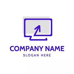 Rectangle Logo Rectangle Computer Screen Online logo design