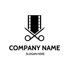 Rectangle Logo Rectangle Film Scissor Editing logo design