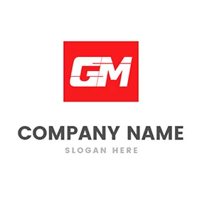 Gm Logo Rectangle Simple Letter G M logo design