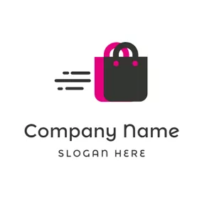 Logotipo De Negocio Red and Black Bag logo design