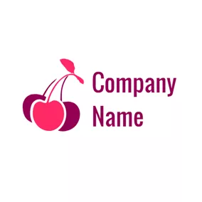 Fresh Logo Red and Purple Cherry logo design