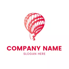 Holiday & Special Occasion Logo Red and White Hot Air Balloon logo design
