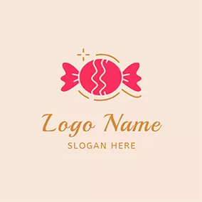 Logótipo Doces Red and White Sugar logo design