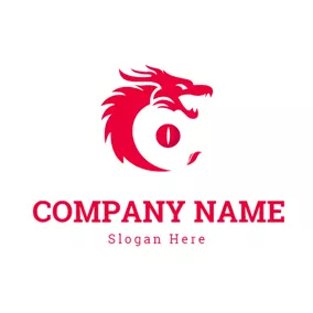 Logótipo Dragão Red Bead and Dragon logo design