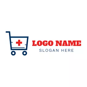 Logótipo De Cruz Red Cross and White Trolley logo design