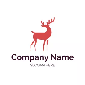 Logótipo Natal Red Elk and Christmas logo design