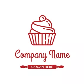 Logótipo De Padeiro Red Ice Cream logo design